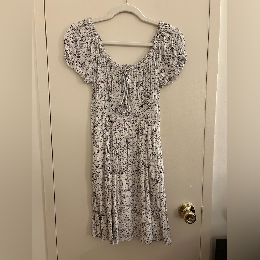 J. Crew Puff Sleeve Floral Mini Dress